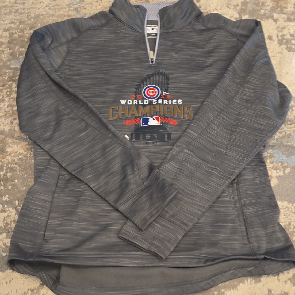 Majestic Therma Base Chicago Cubs 2016 World Series 1/4 Zip